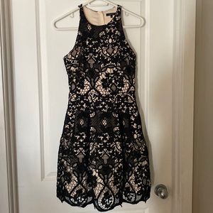 RW&CO black lace overlay dress Size 0